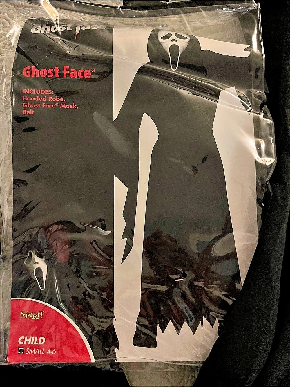 Spirit Halloween Ghost Face Child Small Halloween Costume